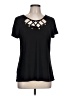 Diana Belle Black Short Sleeve Top Size L - photo 1