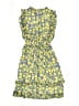 Aqua 100% Polyester Print Yellow Dress Size L (youth) - photo 2