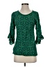 Escapada 100% Rayon Green 3/4 Sleeve Blouse Size S - photo 1