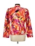 Peck & Peck 100% Cotton Print Orange Jacket Size L - photo 2