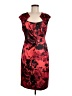 Connected Apparel Graphic Red Cocktail Dress Size 8 - photo 1