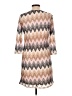 Tacera 100% Polyester Chevron-herringbone Tan Casual Dress Size L - photo 2