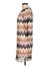 Tacera 100% Polyester Chevron-herringbone Tan Casual Dress Size L - photo 5