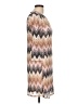 Tacera 100% Polyester Chevron-herringbone Tan Casual Dress Size L - photo 4