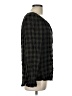 BeachLunchLounge 100% Rayon Checkered-gingham Black Long Sleeve Blouse Size L - photo 4