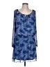 Guess 100% Polyester Print Blue Casual Dress Size L - photo 1