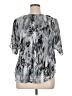 One World Gray Short Sleeve Blouse Size XL - photo 2