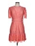 Saylor 100% Nylon Floral Pink Short Sleeve Top Size L - photo 1