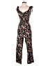Ann Taylor LOFT 100% Rayon Floral Black Jumpsuit Size 00 - photo 1