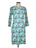 J. McLaughlin Print Teal Casual Dress Size M - photo 1