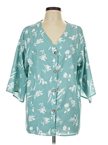Unbranded Short Sleeve Button-Down Shirt (view 1)