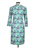J. McLaughlin Print Teal Casual Dress Size M - photo 2