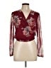 Kaii Burgundy Long Sleeve Blouse Size L - photo 1