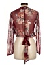 Kaii Burgundy Long Sleeve Blouse Size L - photo 2