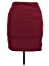 Unbranded Solid Burgundy Casual Skirt Size M - photo 1