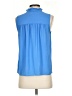 J.Crew 100% Polyester Blue Sleeveless Blouse Size XXS - photo 2