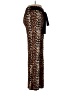 BLVD Animal Print Brown Casual Pants Size L - photo 4