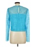 Diane von Furstenberg 100% Polyester Teal Long Sleeve Top Size 10 - photo 2