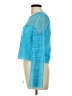 Diane von Furstenberg 100% Polyester Teal Long Sleeve Top Size 10 - photo 5