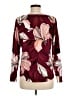 Chico's Floral Burgundy Pullover Sweater Size Med (1) - photo 2