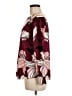 Chico's Floral Burgundy Pullover Sweater Size Med (1) - photo 5