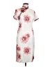 Unbranded Print White Casual Dress Size XL - photo 1