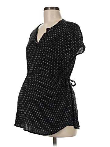 Full Moon Maternity Short Sleeve Blouse (view 1)