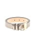 J. McLaughlin 100% Leather Metallic Ivory Leather Belt Size L - photo 1