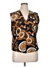 August Silk 100% Acetate Gold Vest Size 14 - photo 1