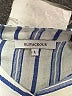 Olivaceous Stripes Blue Short Sleeve Blouse Size L - photo 7