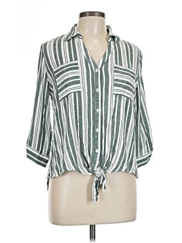 Fortune + Ivy 3/4 Sleeve Button-Down Shirt (view 1)