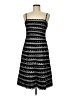 BCBGMAXAZRIA 100% Silk Polka Dots Stripes Black Cocktail Dress Size 6 - photo 1