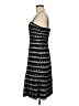 BCBGMAXAZRIA 100% Silk Polka Dots Stripes Black Cocktail Dress Size 6 - photo 5