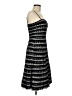 BCBGMAXAZRIA 100% Silk Polka Dots Stripes Black Cocktail Dress Size 6 - photo 4