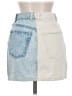 Pull&Bear 100% Cotton Color Block White Denim Skirt Size M - photo 2