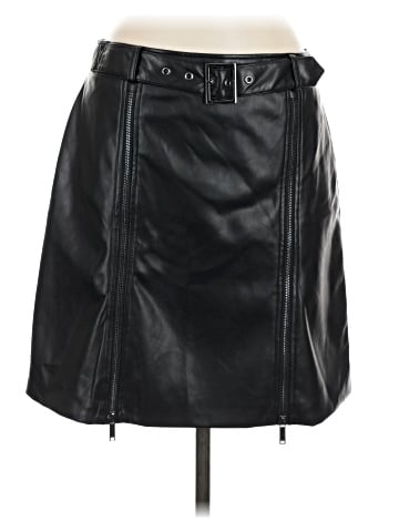 Karl Lagerfeld Paris Faux Leather Skirt (view 1)