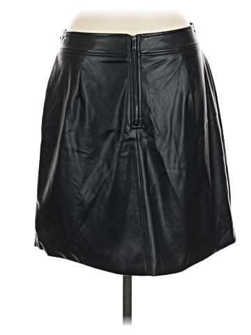 Karl Lagerfeld Paris Faux Leather Skirt (view 2)