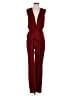AQ/AQ 100% Polyester Solid Burgundy Jumpsuit Size 6 - photo 1