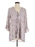 Sacred Threads 100% Polyester Purple 3/4 Sleeve Blouse One size - photo 1