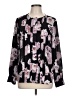 Karl Lagerfeld Paris 100% Polyester Print Black Long Sleeve Blouse Size L - photo 1