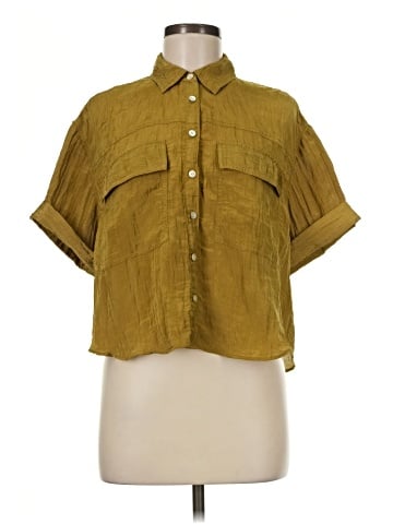 Madewell Crinkled Utility Button-Up Shirt (view 1)