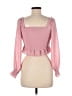 Aqua 100% Polyester Pink 3/4 Sleeve Blouse Size 10 - photo 2
