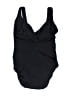 Longitude Graphic Black One Piece Swimsuit Size 8 - photo 2