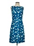 Tabitha 100% Cotton Print Blue Cocktail Dress Size 4 - photo 1
