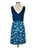Tabitha 100% Cotton Print Blue Cocktail Dress Size 4 - photo 2