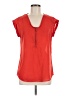 Japna 100% Polyester Red Short Sleeve Blouse Size M - photo 1