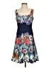 Nine West Paisley Blue Cocktail Dress Size 4 - photo 1