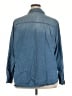 Torrid 100% Cotton Blue Long Sleeve Button-Down Shirt Size 3X Plus (3) - photo 2