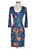 Just Cavalli Print Blue Cocktail Dress Size S - photo 1