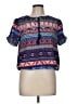 Life Style 100% Polyester Blue Short Sleeve Blouse Size M - photo 1